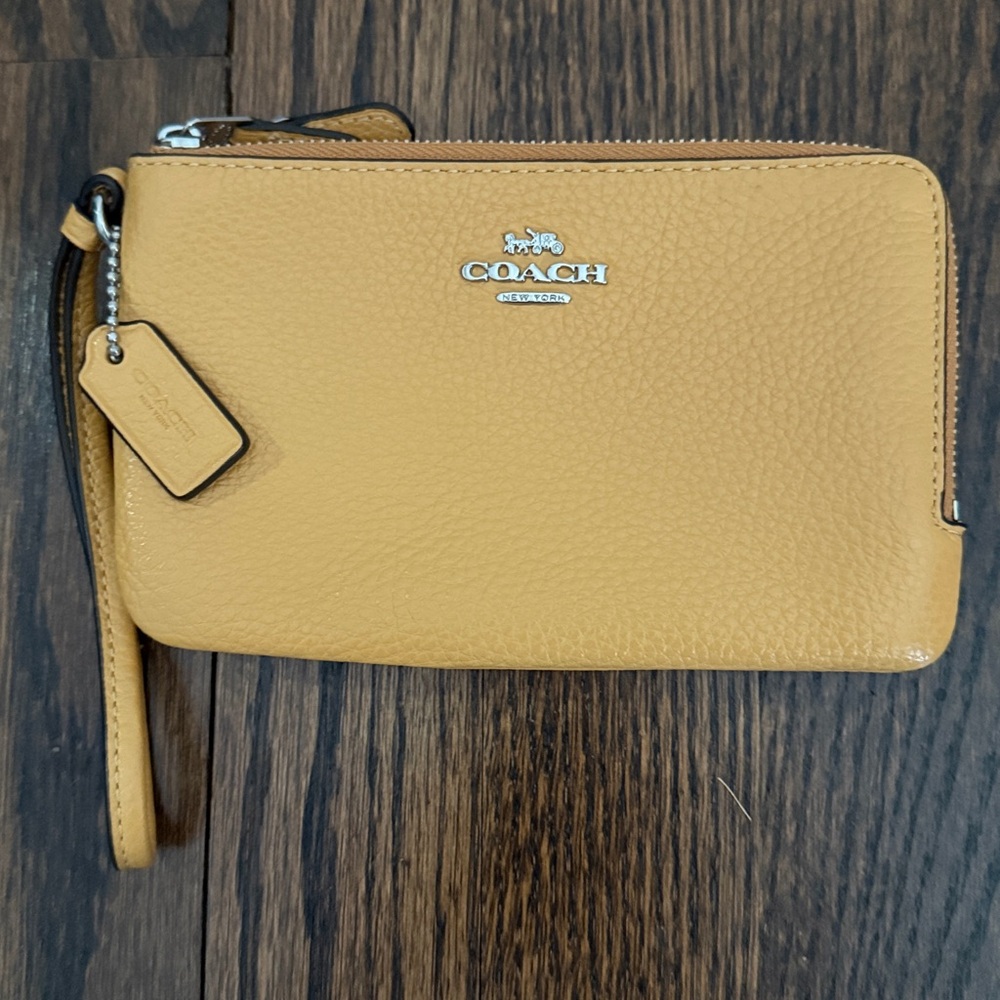 Coach Mustard Yellow Wristlet